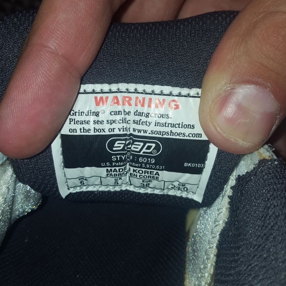 *SOLD* Soap Shoes Mens Size 6 Groove White - Picture 8 of 8